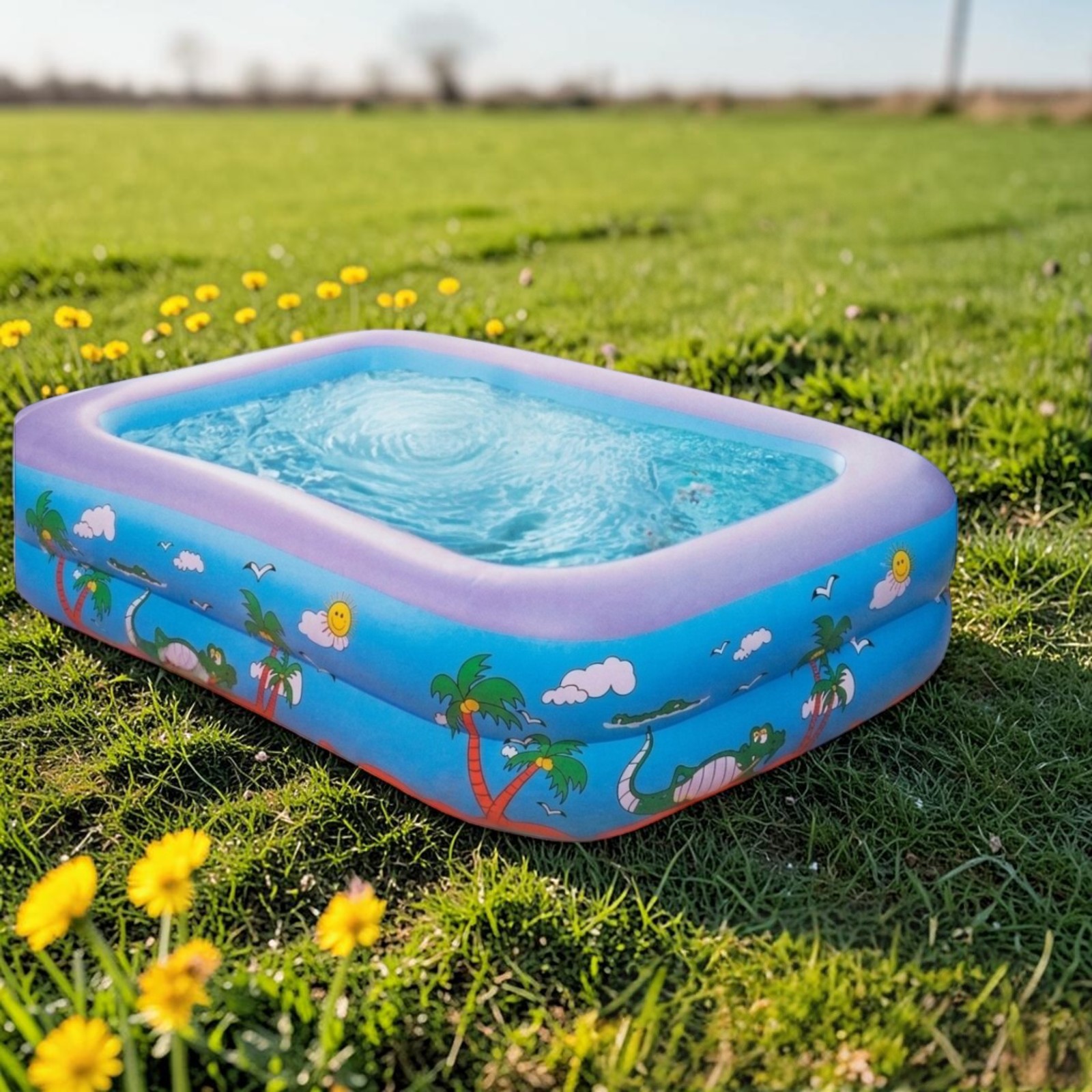 Children's rectangular inflatable pool - 1