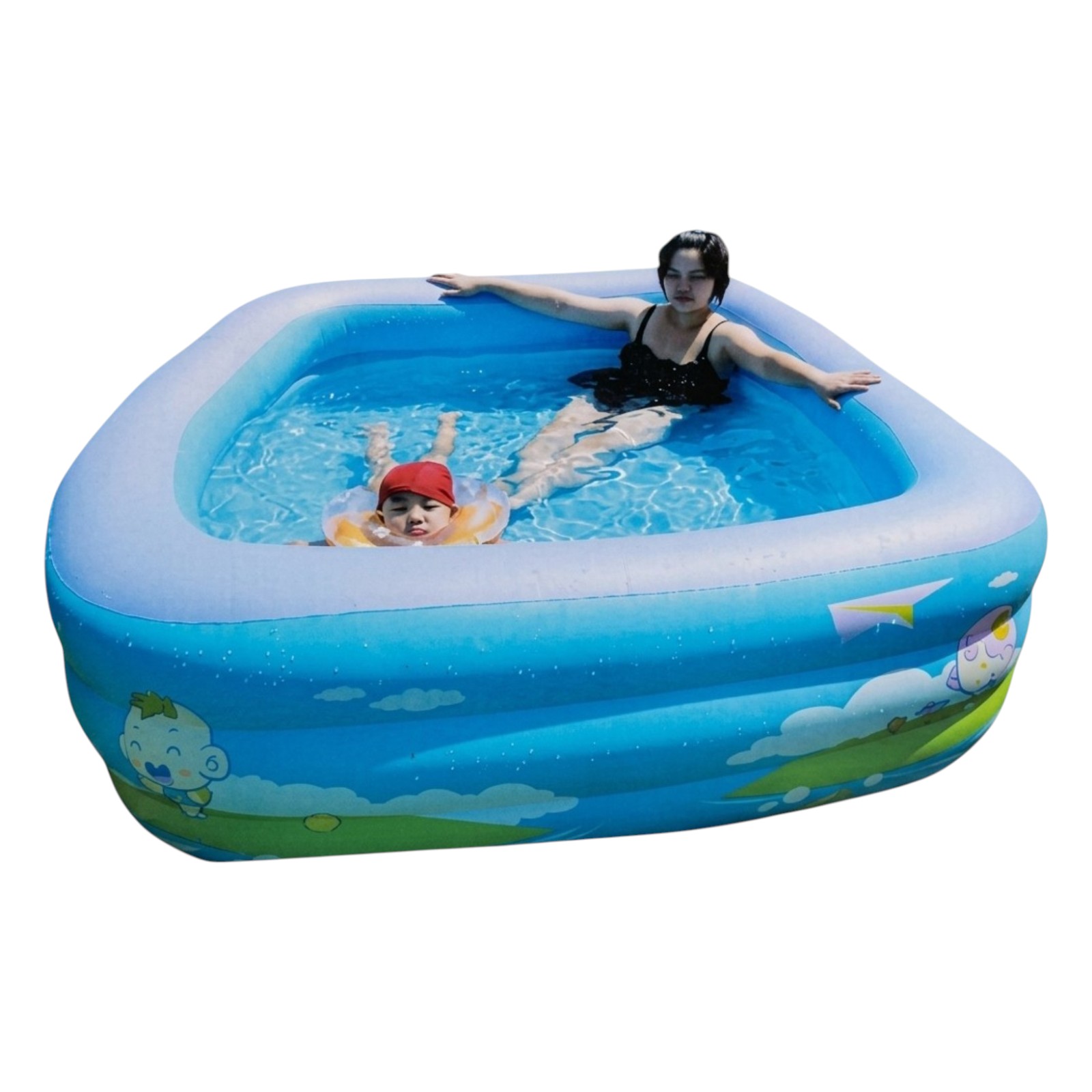 Inflatable pool for a large family - 3