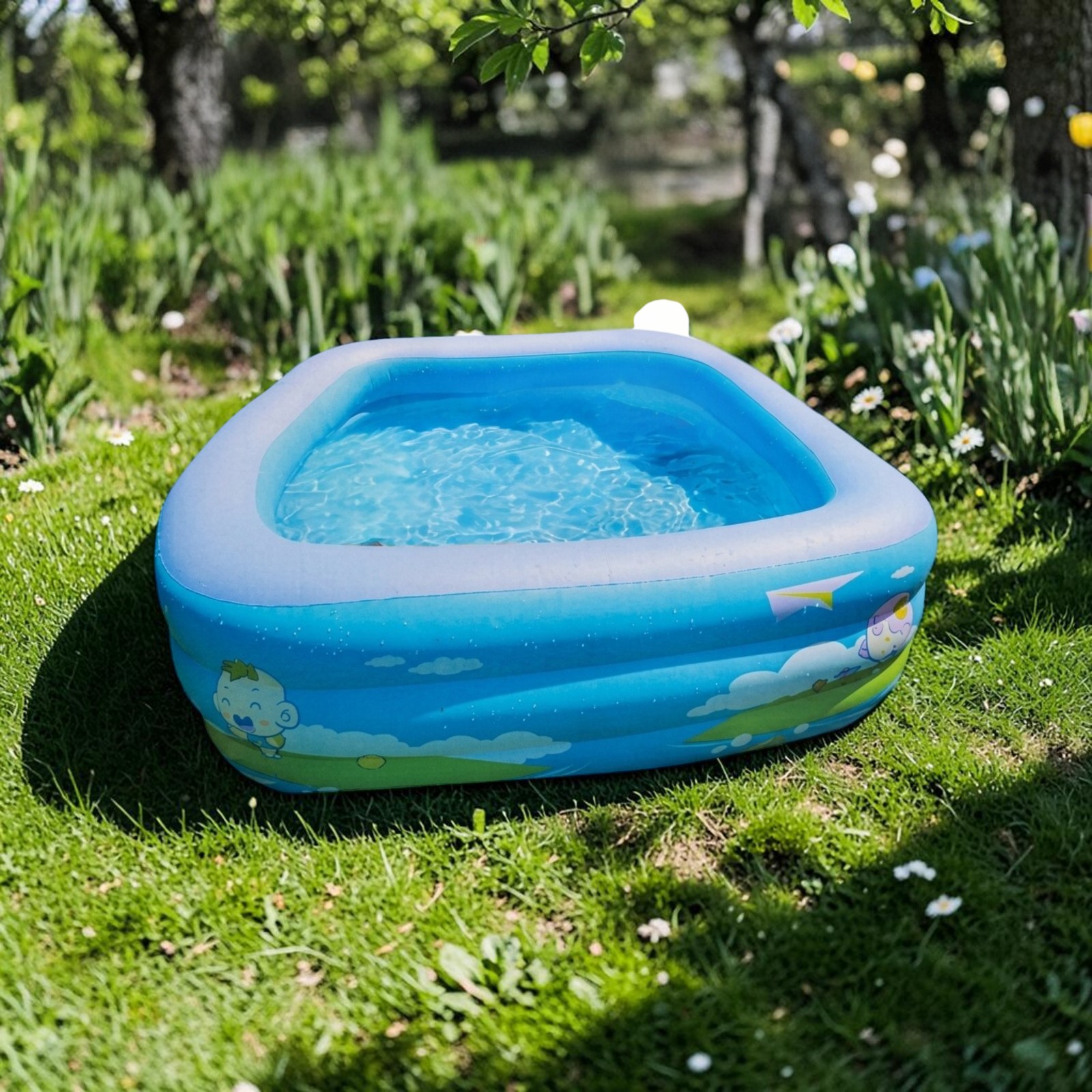 Inflatable pool for a large family - 1