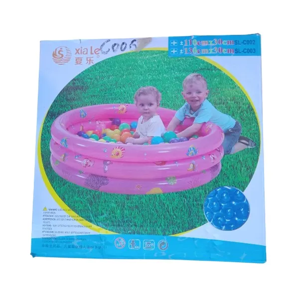Xia Le's Inflatable Pink Kids Pool and Ball Playground - 4