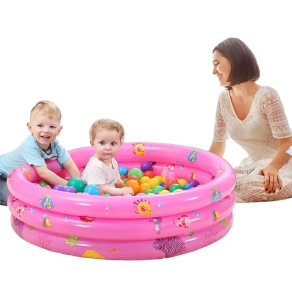 Xia Le's Inflatable Pink Kids Pool and Ball Playground - 3